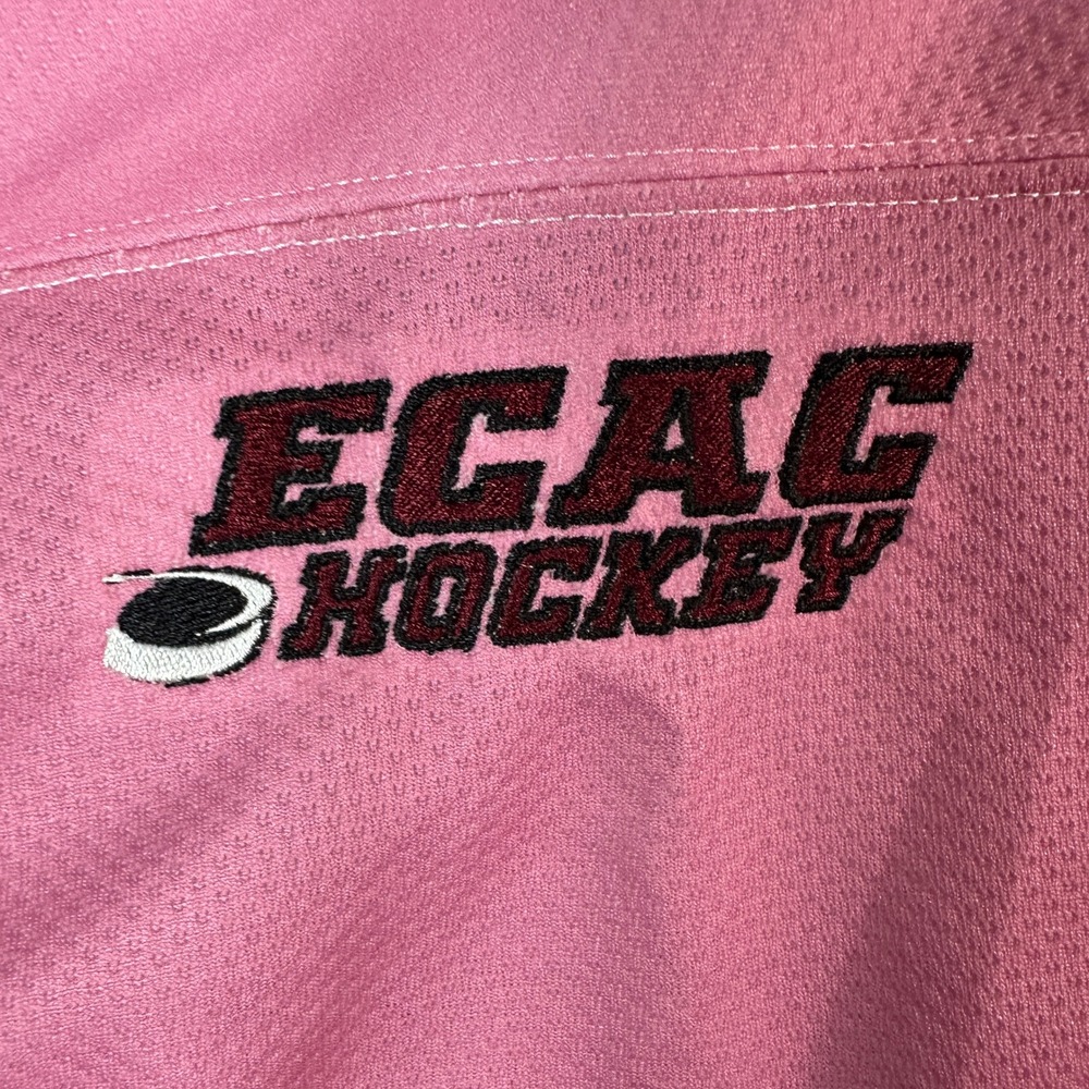 Gemini Union College Hockey Jersey Men's Size 52 Pink Black ECAC Authentic USA - Picture 5 of 9